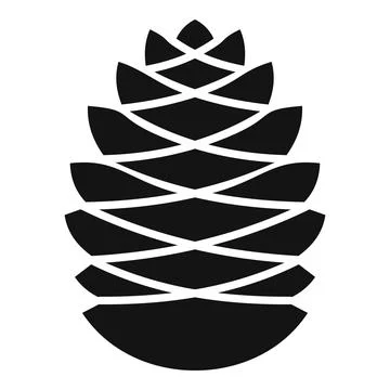 Pinecone icon, simple style Illustrazione stock