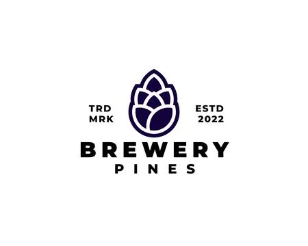 Pinecone logo Stock Illustration