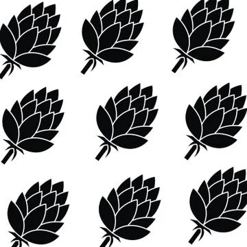 Pinecone pattern isolated icon Stock Illustration