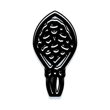 Pinecone plant vector drawing representing natural winter symbol Illustrazione stock