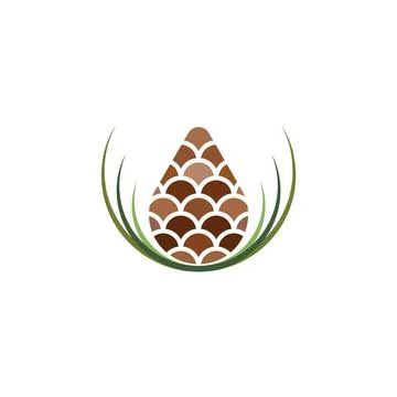 Pinecone symbol logo icon vector design Illustrazione stock