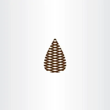 Pinecone vector icon symbol Illustrazione stock