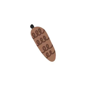 Pineconec doodle. Hand drawn spruce and pine cones isolated. Vector clipart in a Illustrazione stock