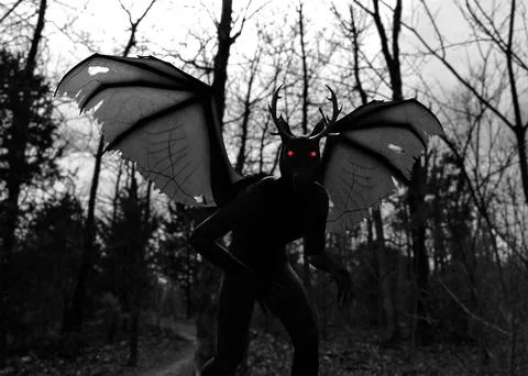 In the Pines the Devil Lurks Stock Illustration