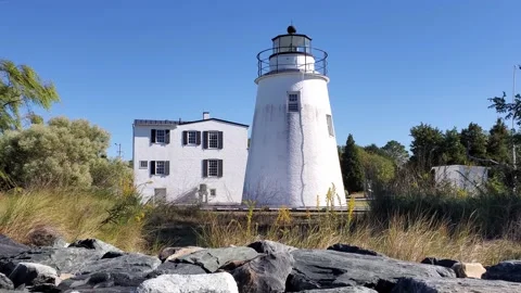 Piney Point Lighthouse, St. Mary's County, Maryland. Stock Footage 140866861