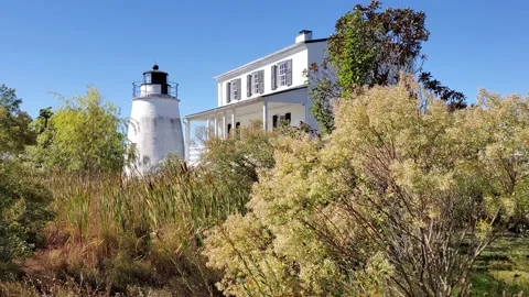 Piney Point Lighthouse, St. Mary's County, Maryland. Stock Footage 140867037