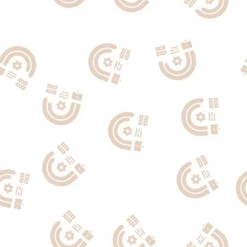Ping of death attack glyph seamless pattern Stock Illustration