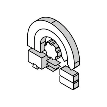 Ping of death attack isometric icon vector illustration Stock Illustration