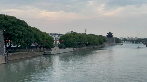 Ping Gate  Night Scene in Suzhou City, Vídeos de archivo 296624640