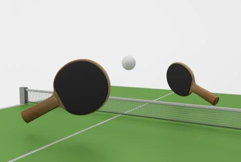 Ping pong and table Stock-Illustration