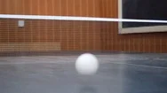 Ping Pong Ball Bouncing Down On The Table, When It Is Hit By Two Competitors Stock Footage