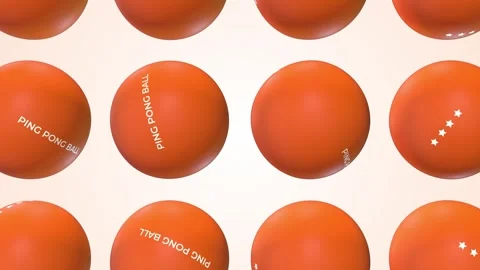 Ping Pong Balls Falling on a Light Background. Table Tennis Ball 3D. 4K Stock Footage 304114624