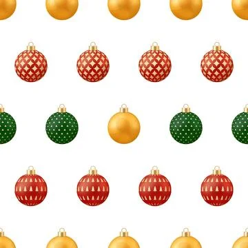 Ping pong christmas card. Vibrant Christmas Ornaments Repeating Seamlessly .. Stock Illustration