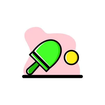 Ping Pong Conceptual Vector Illustration Design Icon Stock Illustration
