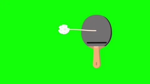Ping pong on green screen 2D motion graphics animation (Chroma key) Stock Footage 309262458