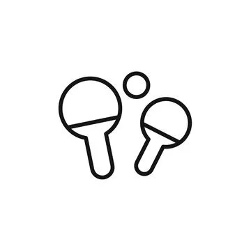 Ping Pong Icon Collection Table Tennis Equipment Illustrations for Sport Even Illustrazione stock