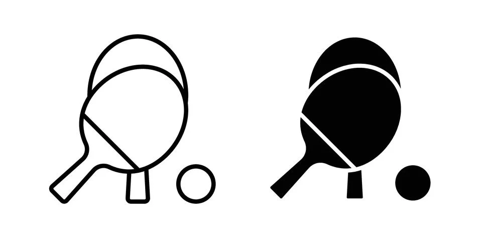 Ping pong icon for design projects and web UI Stock Illustration
