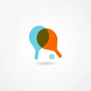 Ping pong icon Stock Illustration