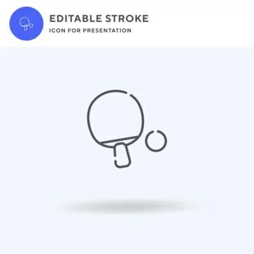 Ping Pong icon vector, filled flat sign, solid pictogram isolated on white, logo Stock Illustration