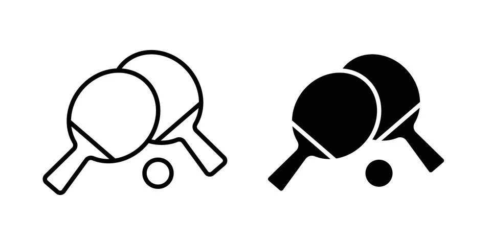 Ping pong icon vector symbol graphics Stock Illustration