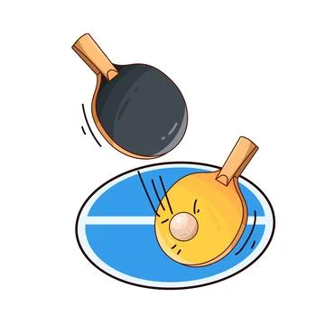 Ping pong illustration Stock Illustration