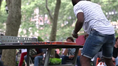 Ping Pong in New York City Stock Footage