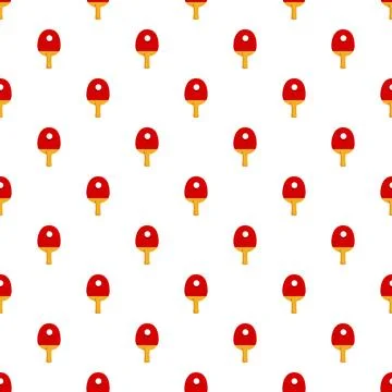 Ping pong paddle pattern on white background Stock Illustration