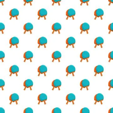 Ping pong rackets repeating in a playful seamless pattern Stock Illustration