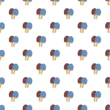 Ping pong rackets seamless pattern graphic design Illustrazione stock