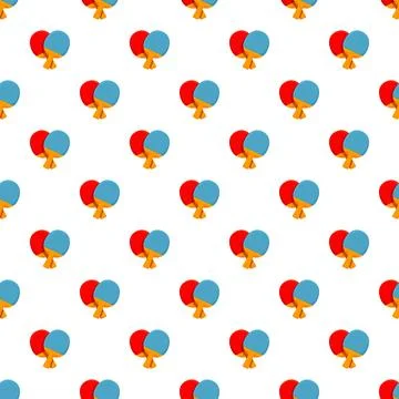 Ping pong rackets seamless pattern with flat design イラスト素材