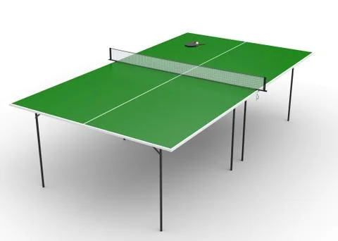 Ping pong table - 3D render Stock Illustration