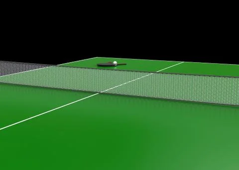 Ping pong table - 3D render Stock Illustration
