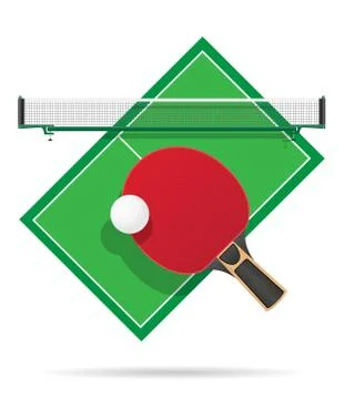 Ping pong table illustration Stock Illustration