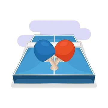 Ping Pong Table Illustration Stock Illustration
