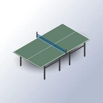 Ping pong table is an isometric, vector illustration. Stock Illustration