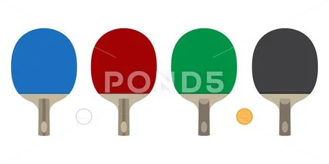 Ping Pong or Table Tennis Racket Stock Vector - Illustration of