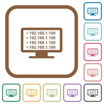 Ping remote computer simple icons イラスト素材