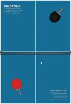 Pingpong Poster Template Vector Illustration Illustrazione stock