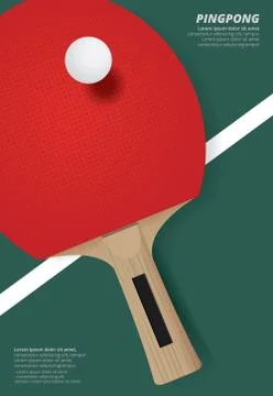 Pingpong Poster Template Vector Illustration Illustrazione stock