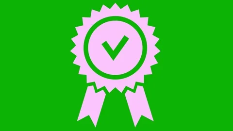 Pink 2 quality mark green Stock Footage 259285891