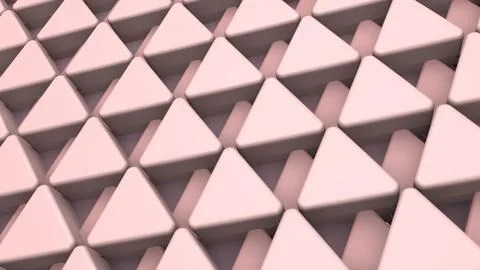 Pink 3d background with triangular tiles Illustrazione stock