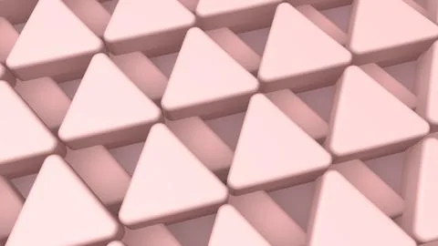 Pink 3d background with triangular tiles Stock Illustration