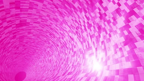Pink 3D Grids Tunnel Animation Loop Stock Footage 138870477