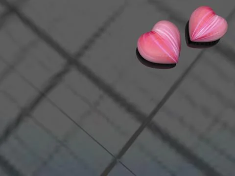 Pink 3d heart Stock Illustration