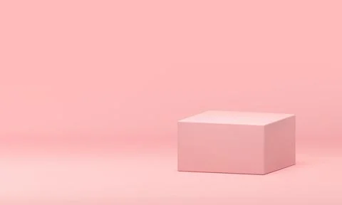 Pink 3d pedestal rectangle geometric stage award arena elegant minimalist s.. Stock Illustration