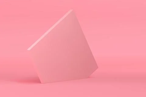 Pink 3d pentagonal wall modern elegant showcase background for product presen イラスト素材