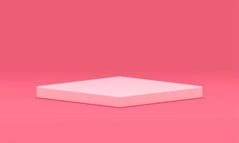 Pink 3d platform rhombus stage foundation for promo presentation rendering sh Illustrazione stock