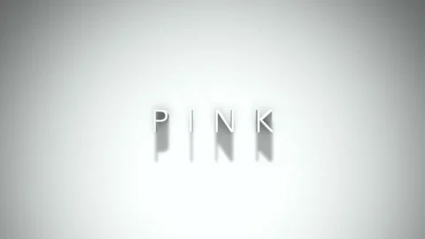 Pink 3D title animation with shadows on a white background Stock Footage 297588858