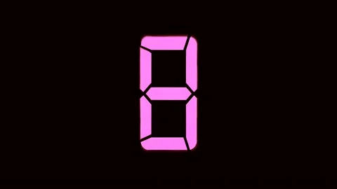 Pink 4K 10 Second Countdown From 10 To 0 on A Black Background 스톡 동영상 202698214
