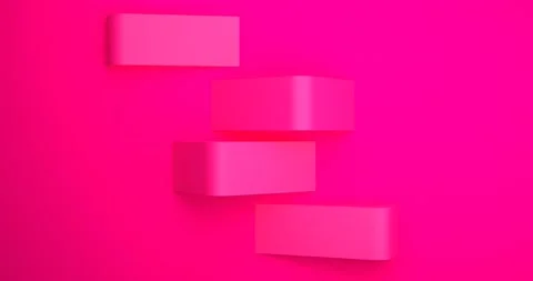 Pink Abstract Background and round corner cube Video Stock Footage 170331541